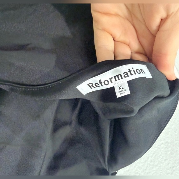 NWT Reformation Meral Satin Hatler Dress in XL - Picture 9 of 10